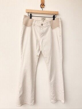 DL1961 Joni Slim Boot Maternity Jeans Vintage Ecru Sz 30 OverBelly Stretch NWOT